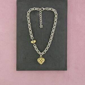 saint by sarah jane sterling silver & 18k gold lucy bee necklace 13.5-15.5in